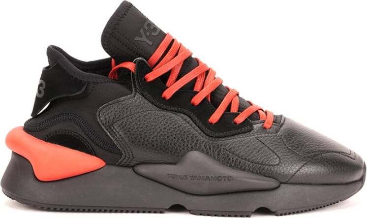 Y-3 Platte Zwarte Schoenen Kaiwa Stijl