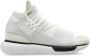 Y-3 Zwarte Leren Qasa Sneakers White - Thumbnail 1