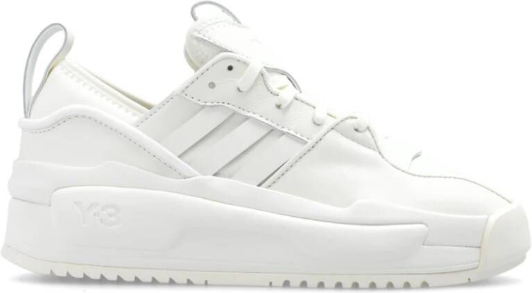 Y-3 Rivalry Sneakers Leer Ronde Neus Vetersluiting White