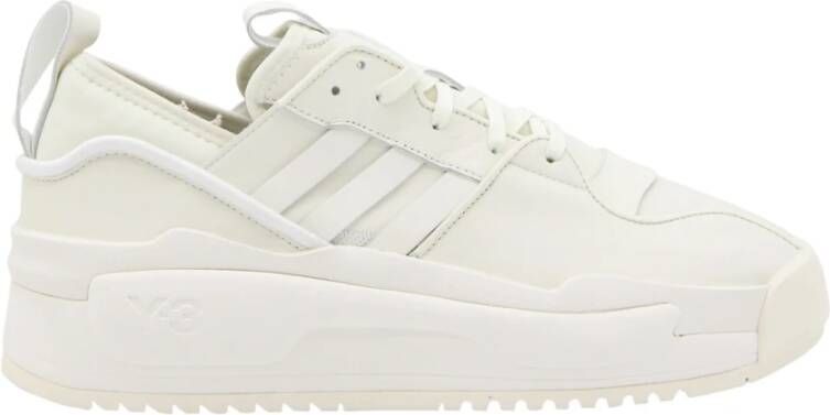 Y-3 Rivalry Sneakers Leer Ronde Neus Vetersluiting White