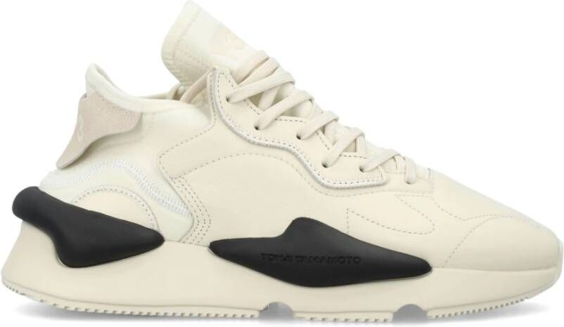 Y-3 Lage sneakers van glad leer en neopreen Beige