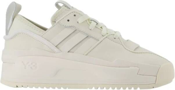 Y-3 Rivalry Sneakers Leer Ronde Neus Vetersluiting White