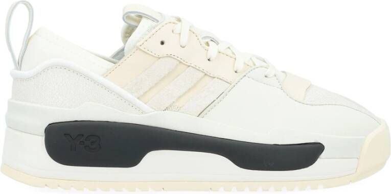 Y-3 Basketbalsneakers van Distressed Leer White