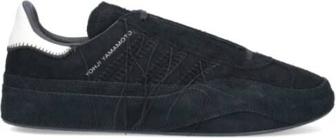 Y-3 Zwarte Suède Sneaker met Logo Detail Black Dames