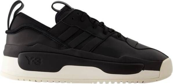 Y-3 Rivalry Leren Sneakers Zwart Wit Black Heren