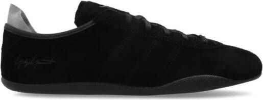 Y-3 Suède Leren Sneakers met Logo Motief