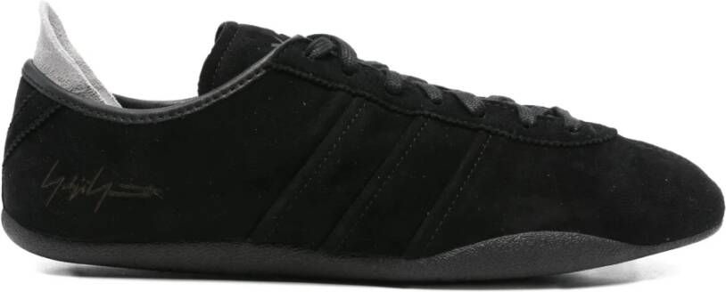 Y-3 Suède Leren Sneakers met Logo Motief