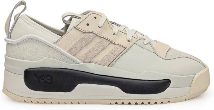 Y-3 Basketbalsneakers van Distressed Leer White Heren