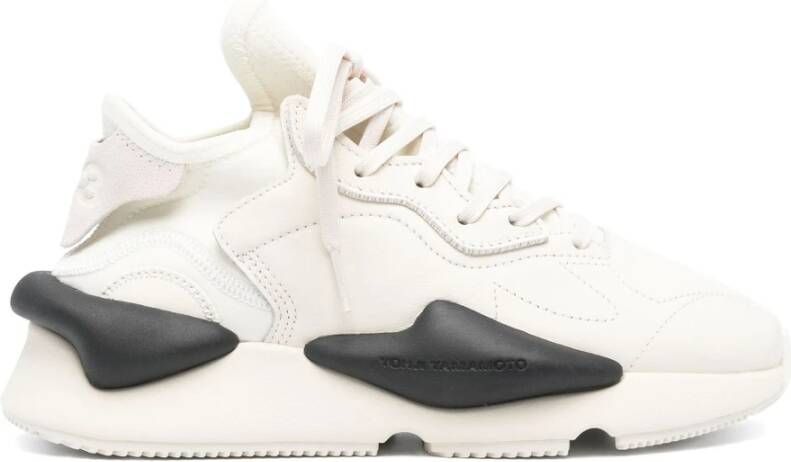 Y-3 Witte Leren Kaiwa Sneakers White Heren