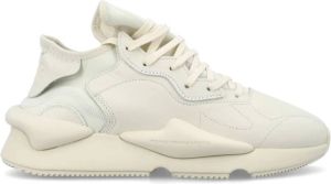 Y-3 Witte Leren Lage Sneakers Wit Heren