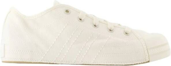 Y-3 Witte Leren Sneakers Ronde Neus White Heren