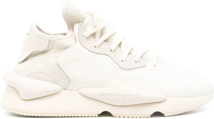 Y-3 Witte Sneakers Paneelontwerp Vetersluiting White