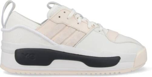 Y-3 Basketbalsneakers van Distressed Leer White