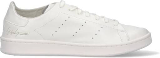 Y-3 Leren sneakers met ronde neus White - Foto 6