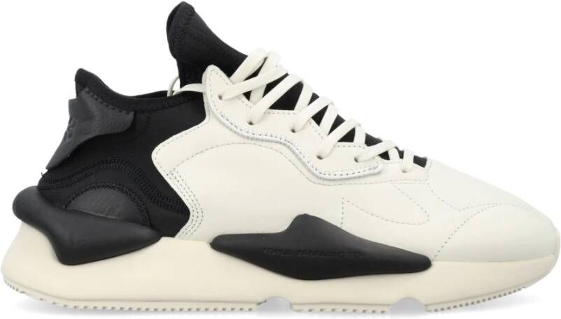 Y-3 Witte zwarte sneakers met elastische kraag White Dames