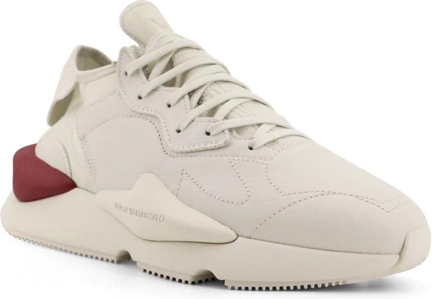 Y-3 Grijze Leren Sneakers met Gevormde Zool - Foto 2