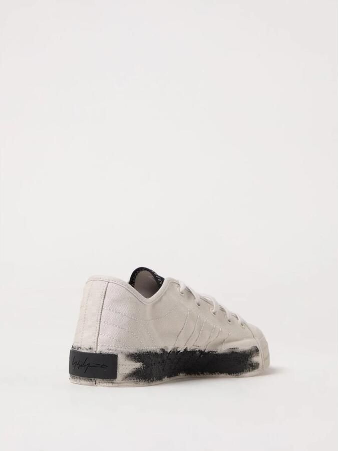 Y-3 Artistieke Two-Tone Sneakers met Vetersluiting White Heren