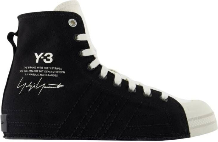 Y-3 Zwarte Canvas Hi-Top Sneakers