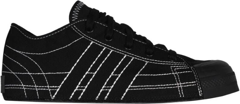 Y-3 Zwarte Canvas Low Top Sneakers