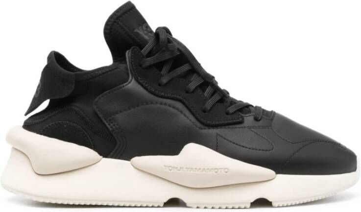 Y-3 Zwarte lage sneakers met print Black Heren