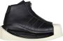 Y-3 Zwarte Leren High Top Sneakers met Rits - Thumbnail 1