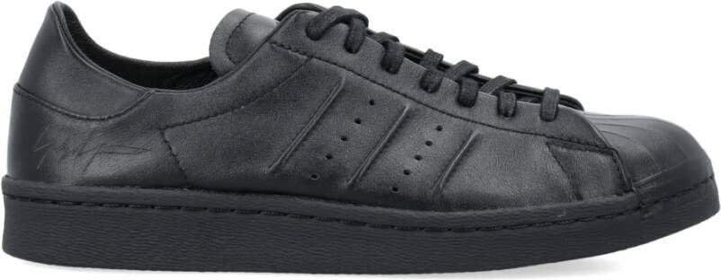 Y-3 Zwarte Superstar Sneakers met Premium Leer Black Heren