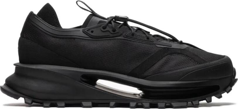 Y-3 Zwarte Veterschoenen Rubberen Zool