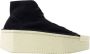 Y-3 Zwart Wit Leren Sneakers Renga Hi Zwart Dames - Thumbnail 1