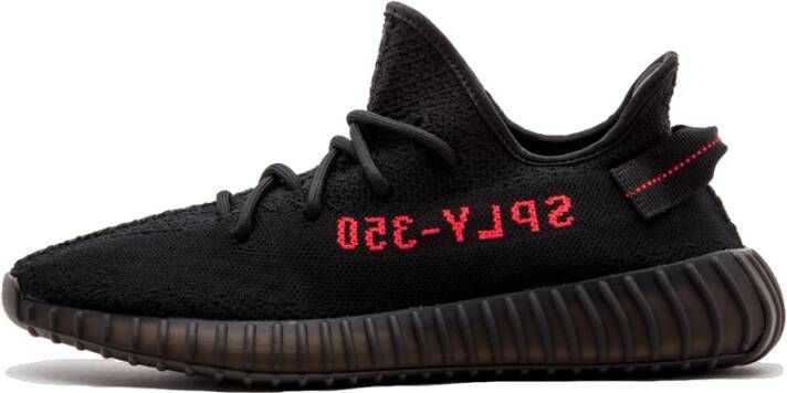 Yeezy Zwart Rood Boost Sneakers Klassieke Stijl