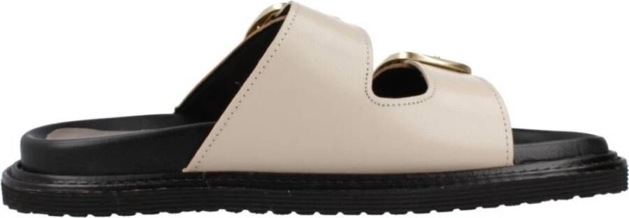 Yellow Gesp Sandaal Sliders