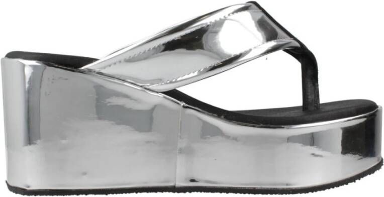 Yellow Platform Wedge Sandals