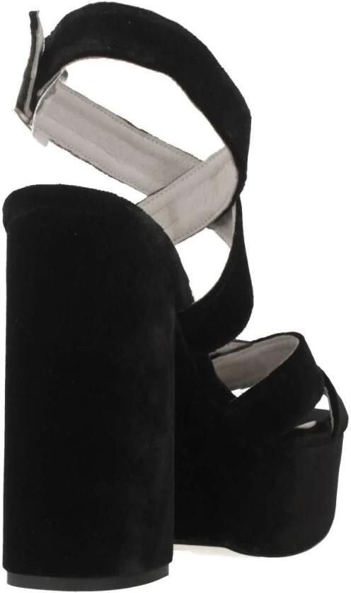 Yellow Elegante sandalen met hak en gesp