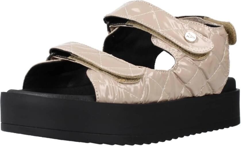 Yellow Gewatteerde Platte Sandalen - Foto 5