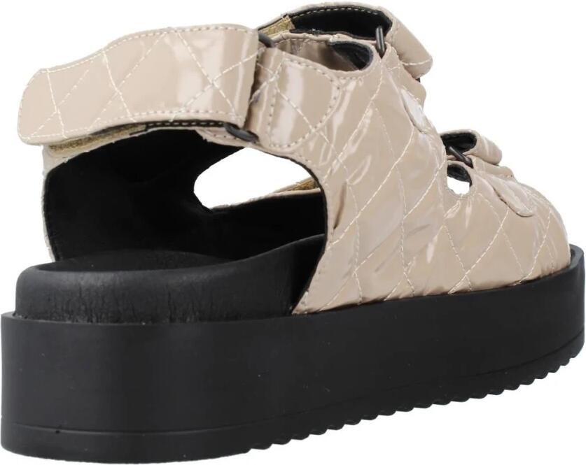 Yellow Gewatteerde Platte Sandalen - Foto 3