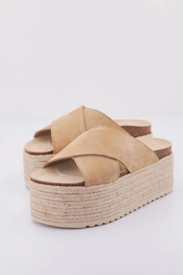 Yellow Jute Sleehak Sandaal - Foto 6