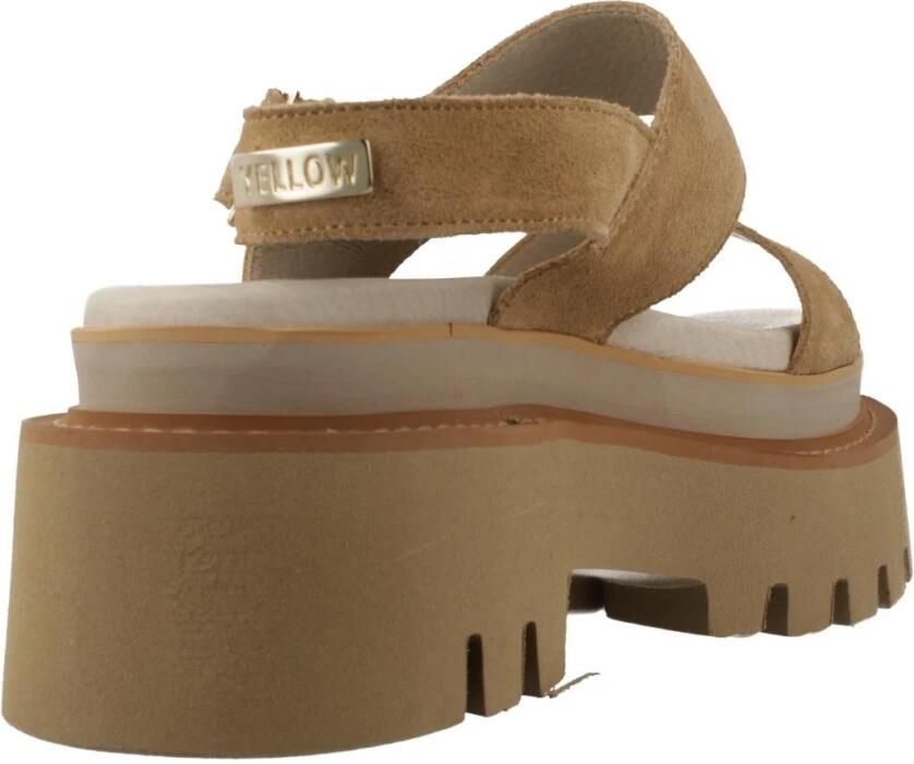 Yellow Sandalen met sleehak Claudia - Foto 3