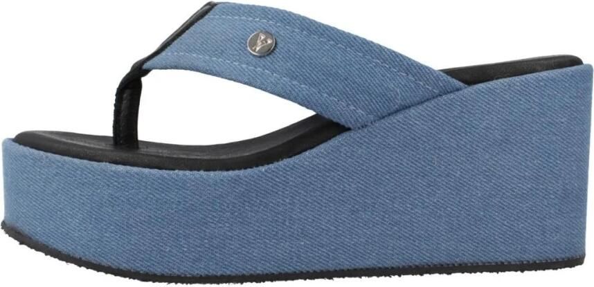 Yellow Sandalen met sleehak Lizzie