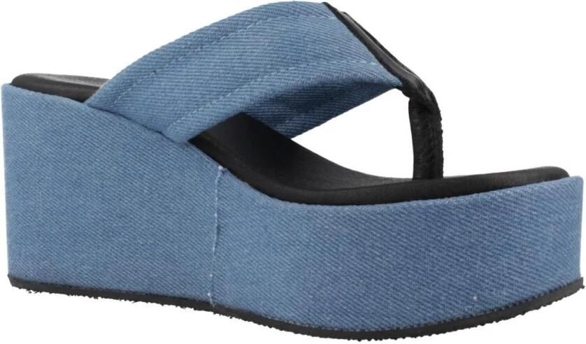 Yellow Sandalen met sleehak Lizzie