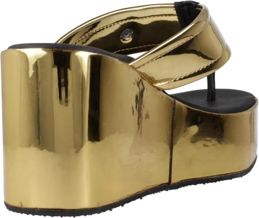 Yellow Platform Wedge Sandalen - Foto 3
