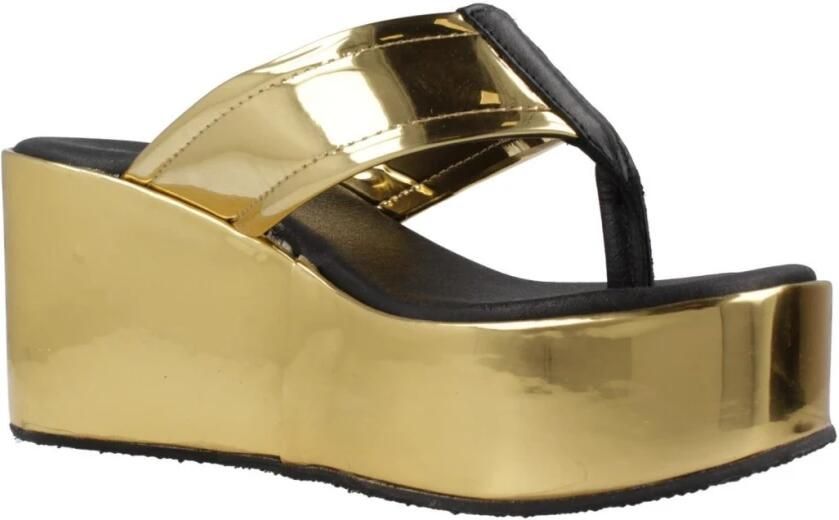 Yellow Platform Wedge Sandalen - Foto 4