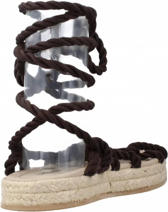 Yellow Platte Sandalen met Koord