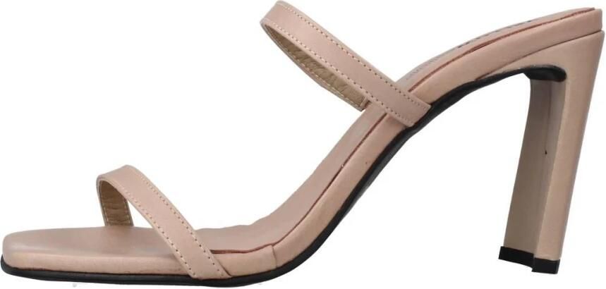 Yellow Roze Heeled Mules met Tiras - Foto 2