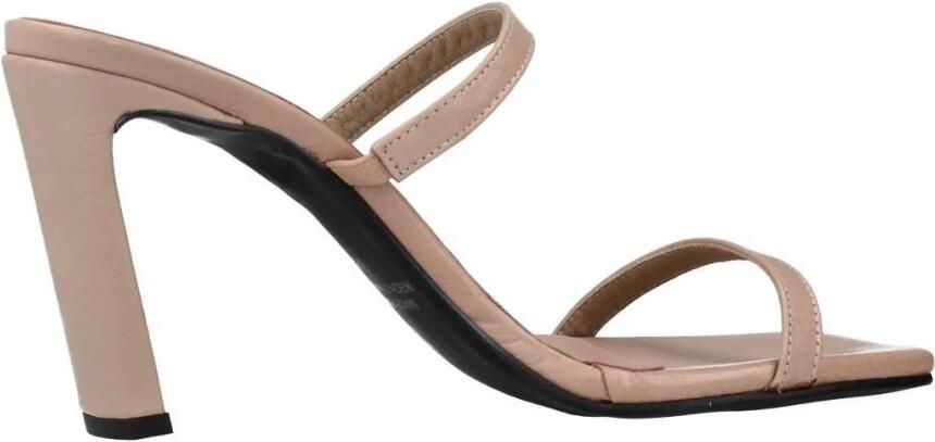 Yellow Roze Heeled Mules met Tiras - Foto 8
