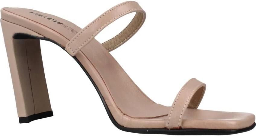 Yellow Roze Heeled Mules met Tiras - Foto 6