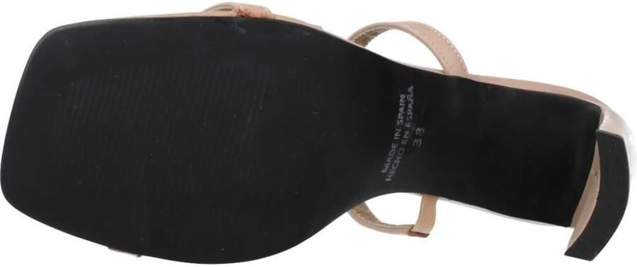 Yellow Roze Heeled Mules met Tiras - Foto 7