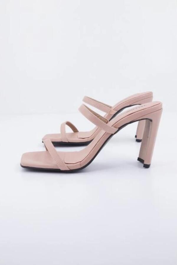 Yellow Roze Heeled Mules met Tiras - Foto 4