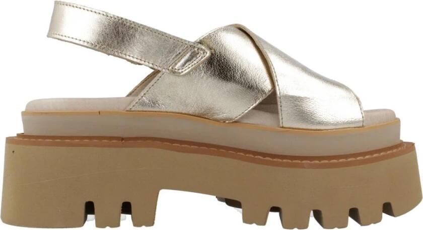 Yellow Sandalen met sleehak Odette