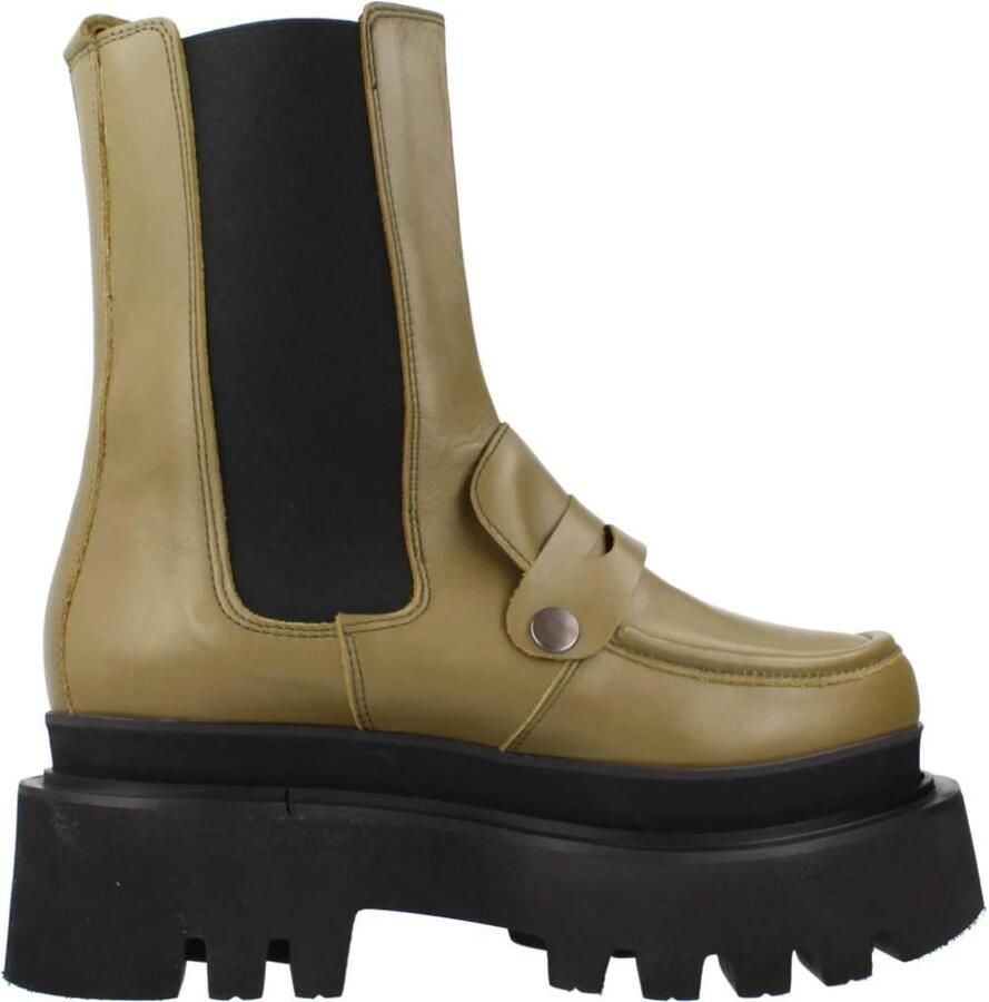 Yellow Stijlvolle Chelsea Laarzen met ornamentdetail
