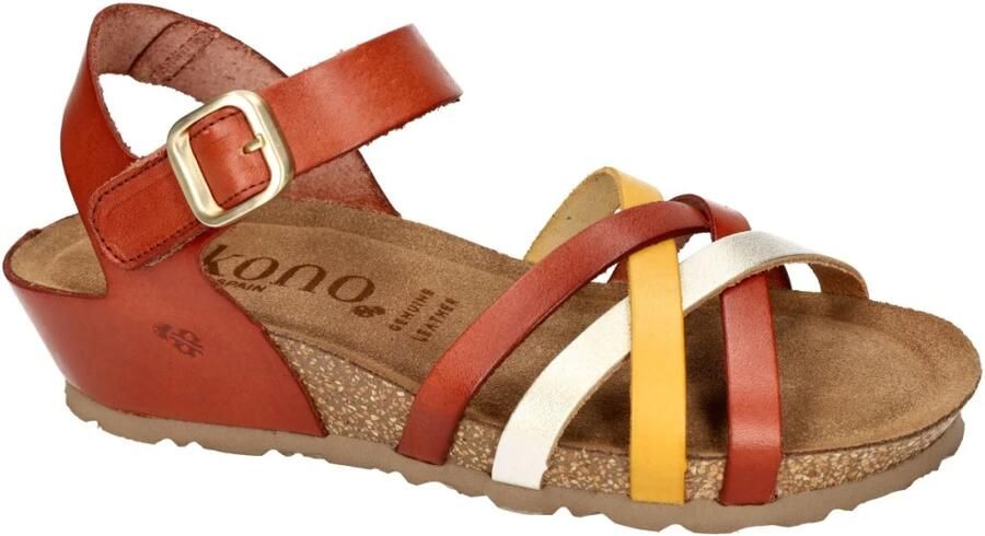 Yokono -Dames cogna caramel sandalen