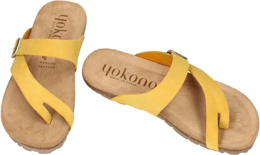 Yokono -Dames geel mosterd slippers & muiltjes - Foto 2